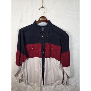 Vintage Wrangler Men's Large Pearl Snap‎ Long Sleeve Shirt